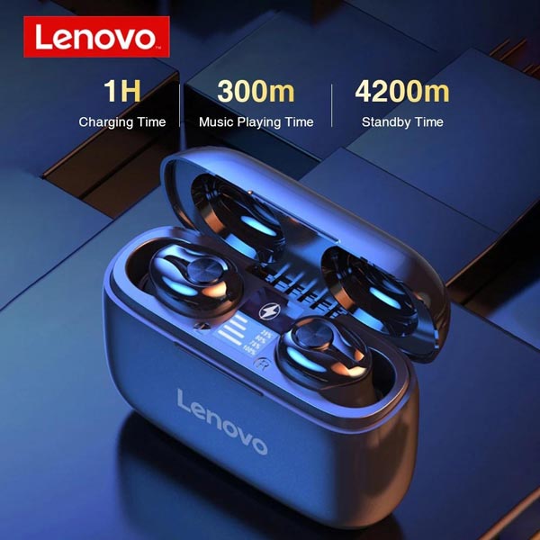 Lenovo HT18 TWS True Wireless Stereo Bluetooth Earbuds -Black